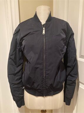 Aritzia Dark Navy Bomber Jacket